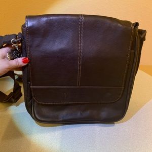 Kenneth Cole Leather Messenger Bag